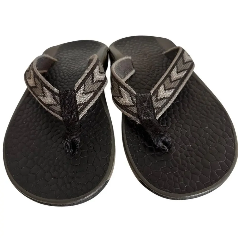 Chaco Classic Flip‎ Flop Thong Sandals Black Men Sz 7 Women’s 8.5 Gorpcore Beach
